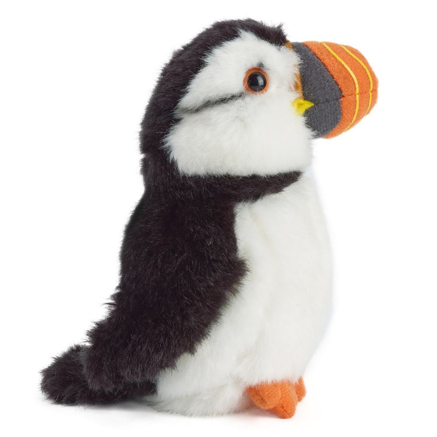 Living Nature Lundefugl-unge Kosedyr – naturtro puffling med myk dunete pels og nysgjerrig blikk, 13 cm