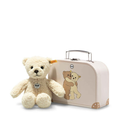 Steiff Mila Teddybjørn i Koffert – søt beige bamse med sin reisekoffert, 21 cm