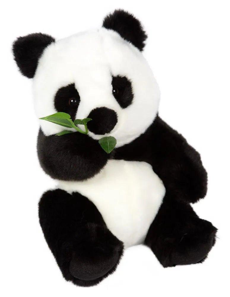 Hansa Creation Panda Bamse – naturtro svart og hvit kjempepanda plysj med runde øyeflekker