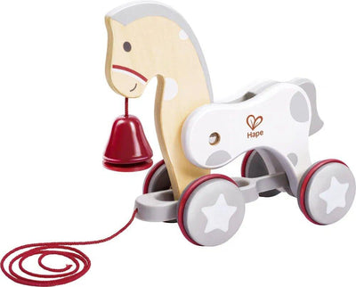 Hape Pony Dratteleke – sjarmerende tre-pony som kan trekkes rundt