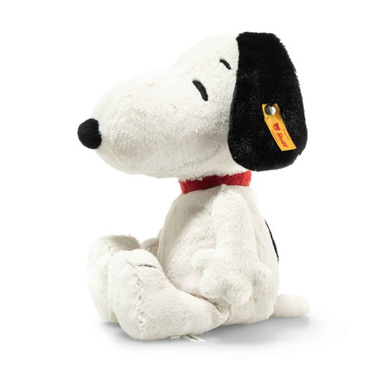 Steiff Snoopy Kosedyr – den ikoniske hvite beaglen fra Peanuts med klassisk design, 30 cm