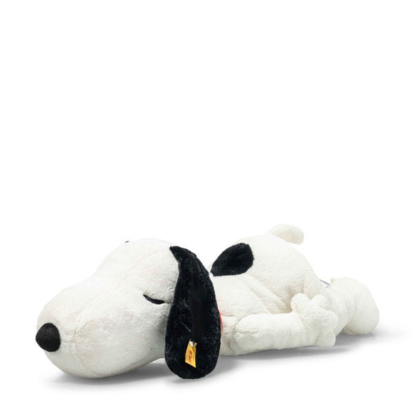 Steiff Snoopy Kosedyr – den ikoniske hvite beaglen fra Peanuts, stor størrelse, 43 cm