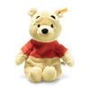 Steiff Disney Originals Ole Brumm Kosedyr – eksklusiv Winnie the Pooh i gul plysj med karakteristisk rød trøye, 29 cm