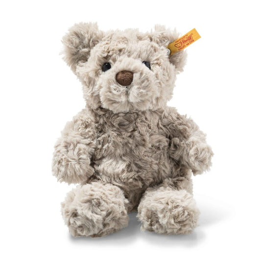Steiff Honey Teddybjørn – moderne og sjarmerende lysegrå bamse i delikat plysj, 18 cm
