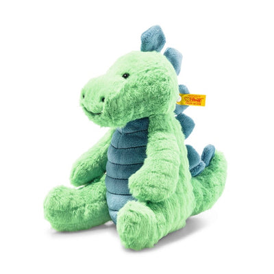 Steiff Spott Stegosaurus Kosedyr – morsom myk plysjet stegosaurus i lysegrønn farge, 28 cm