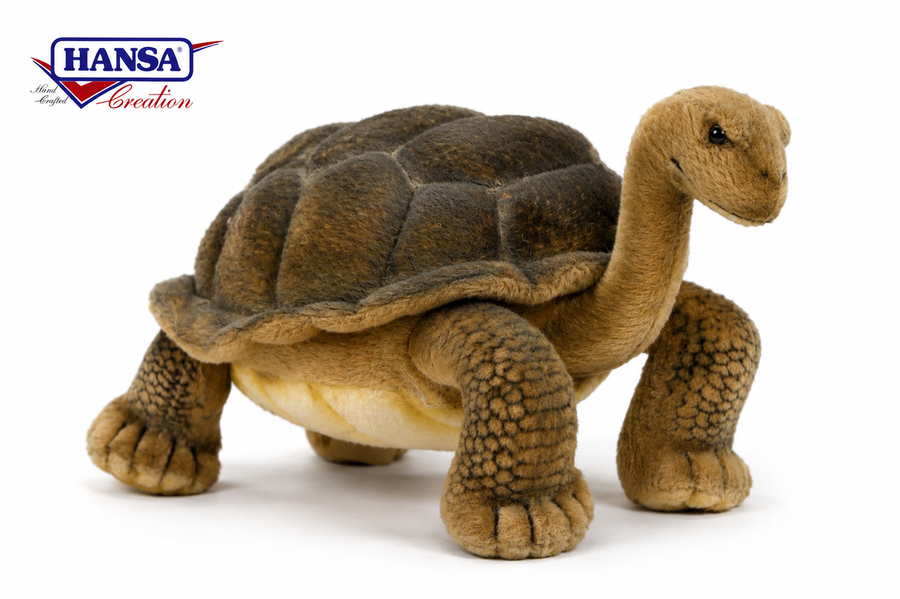 Hansa Creation Galapagoskilpadde Bamse – naturtro Galapagos-kilpadde med brunt skall, 30 cm